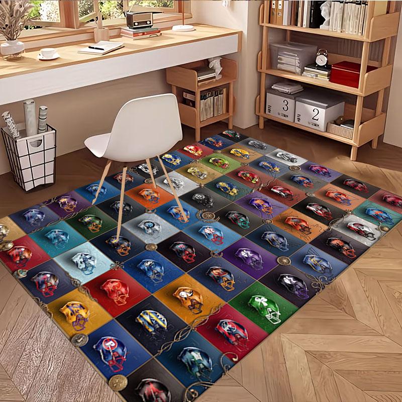 NFL Print Rug, Washable Floor Carpet, For Entryway Dorm Laundry Room Office Study, Home Decor Birthday Christmas Gift