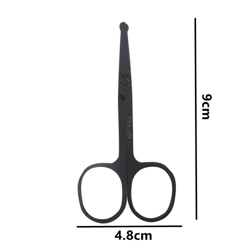 1PCS Rounded Tip Nose Hair Scissors, Stainless Steel Nose Trimmer, Facial Hair Scissors for Trimming Small Details Facial Hair