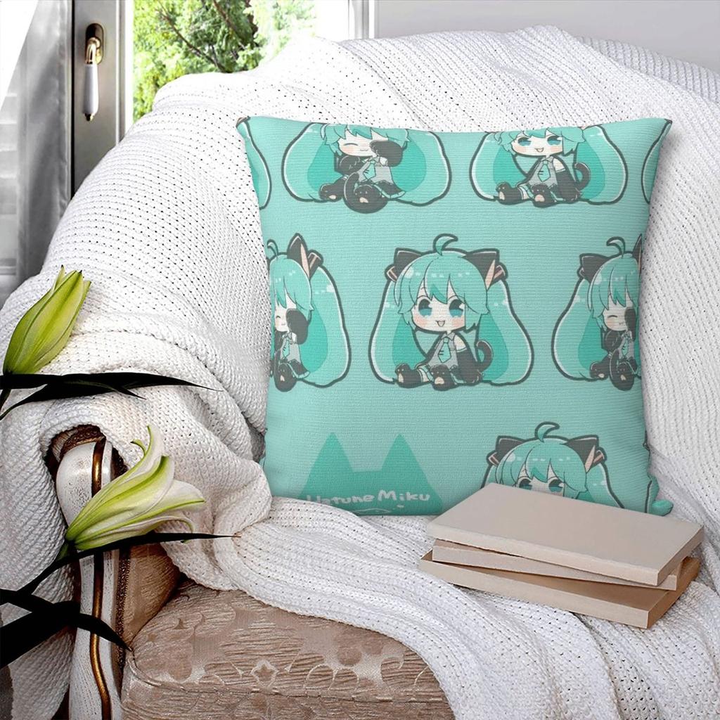 Hatsune Miku Anime Pillowcase Printed Fabric Cushion Cover Decorative Pillow Case Cover Home Dropshipping