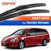 Pour Honda Stream 2001-2005 2002 2003 2004 Balais d'essuie-glace Avant Balais d'essuie-glace Pare-brise Pare-brise Brosse de fenêtre 24"+14"