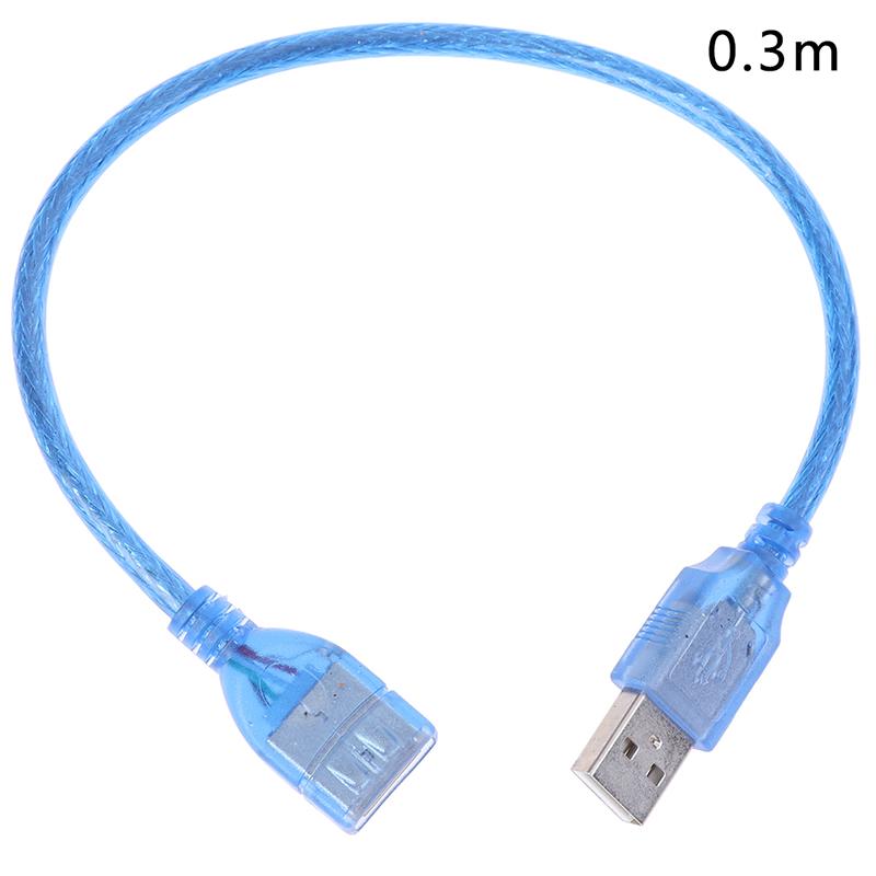 1Pc USB 2.0 Extension Extender Cable Male to Female Cord Adapter 0.3/0.5/1.5/2M