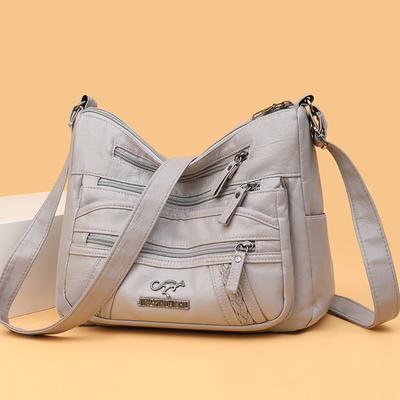 Borsa a tracolla casual a scomparti multipli semplice versatile da mezza età e per anziani da madre di grande capacità