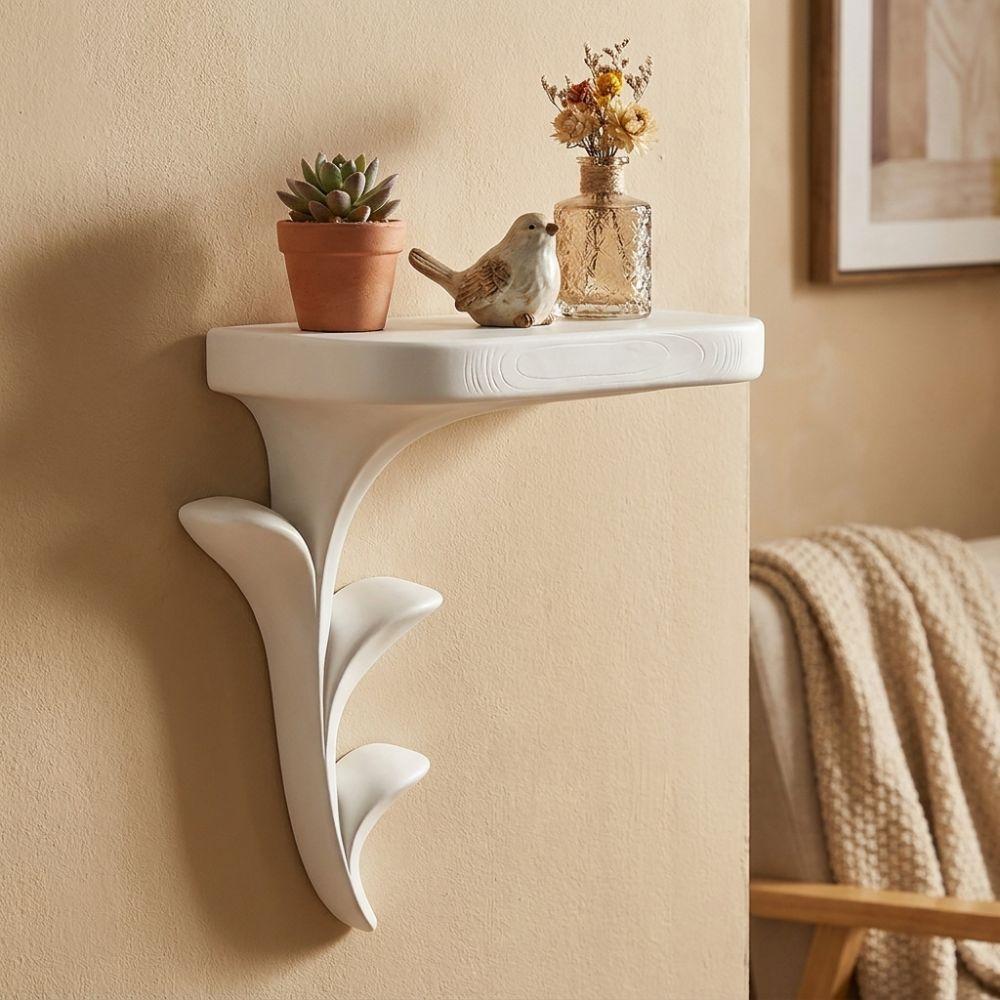 Plastic Wall-Mounted Storage Rack 3D Printed Green Plant Display Stand  Figurine Display