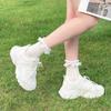 Summertime Women's Shoes Sneakers Flat Shoes Soft Glutinous Casual Fitness All-match Comfortable Lace-up Little White Shoes 2024