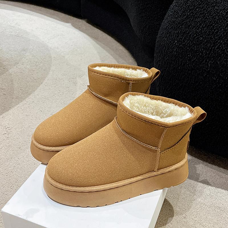 Thick-soled Snow Boots Winter Year Piled and Thickened Pregnant Women Large Cotton Shoes Bread Shoe Size