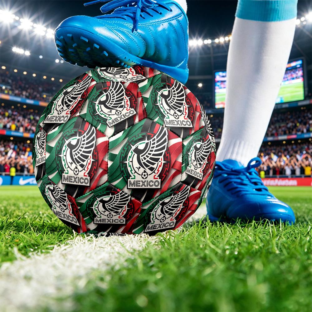 Mexico footbal Printed Size 5 Soccer Ball Wear Resistant Standard Adult Training Football Fan Gift for Indoor Outdoor Match Sports