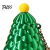 3D Printed Retractable Longsword Christmas Tree Toy, Xmas Stress Relief Fidget Toy Keychain, Holiday Mini for Backpack Charm Decor