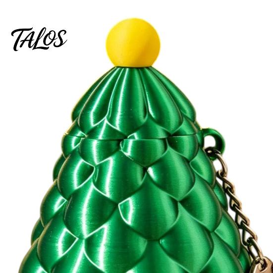 3D Printed Retractable Longsword Christmas Tree Toy, Xmas Stress Relief Fidget Toy Keychain, Holiday Mini for Backpack Charm Decor