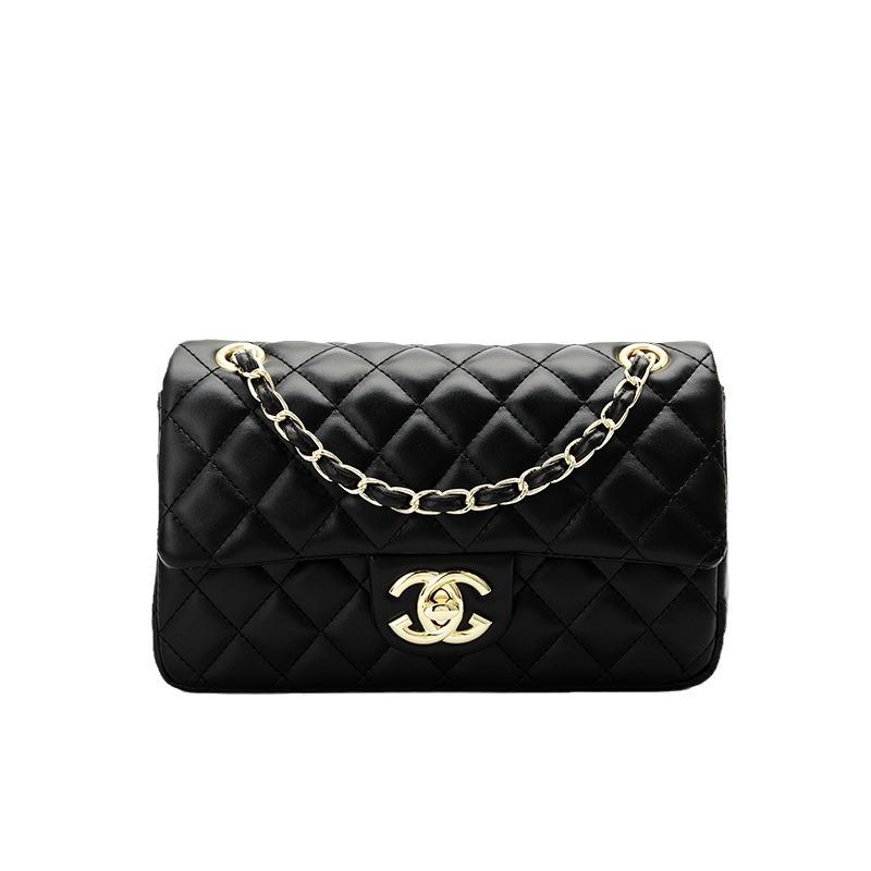 Women's CF Small Fragrant Style Grid Chain Bag Armpit Fashionable Versatile New High-end Single Shoulder Crossbody