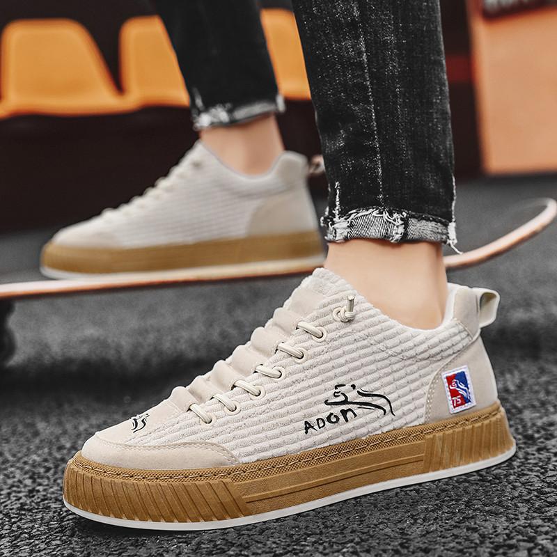 Fashion 2024 New Trendy Mens Canvas Sneakers Flat Platform Sneakers Men Streetwear Hip Hop Designer Shoes Men Harajuku Vulcanized Shoes