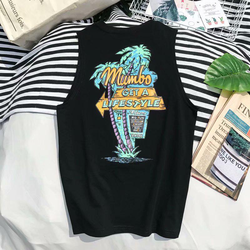 

Мужская повседневная спортивная майка в корейском стиле - Модная свободная летняя майка L