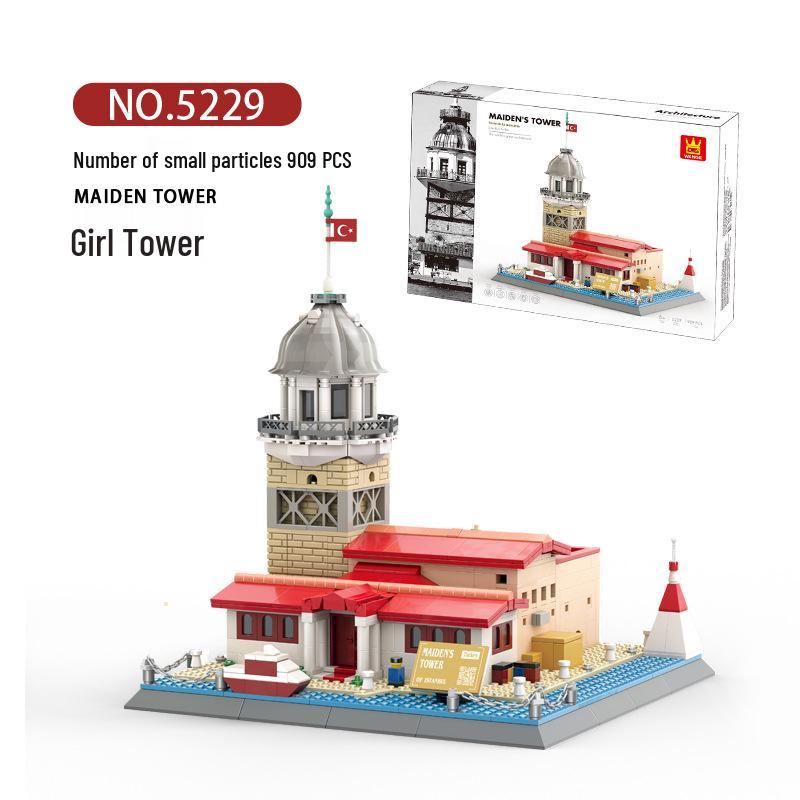 Wange 5229 Maiden s Tower Istanbul Building Blocks Toy & Ornament