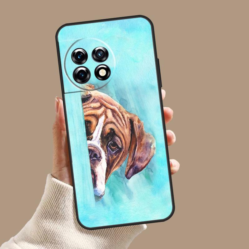 Boxer Dog Case For OnePlus 12 11 9 10 Pro 12R 10R 9R 8T 10T Nord 3 2T N10 N20 N30 CE 2 Lite CE4 Cover