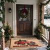 Christmas Welcome Doormat, Soft, Non-Slip Porch and Entryway Rug, Decorative Entryway Mat, Home Decor