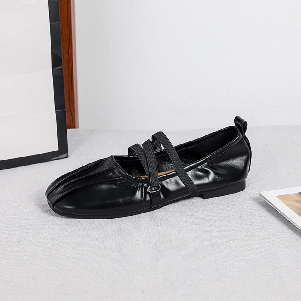 Módní baleríny Pohodlné dámské boty Jednoduché boty Dámské mokasíny Jarní nové modely Neunaví nohy Ploché Mary Jane Kožené boty
