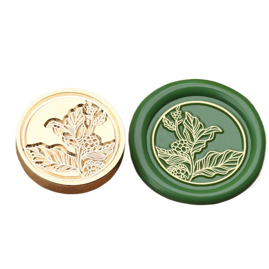 Plant Themed Seal Stamp Head Antique Embossed Sealing Stamp Head for Seal Envelope Invitation Decoration Scrapbooking