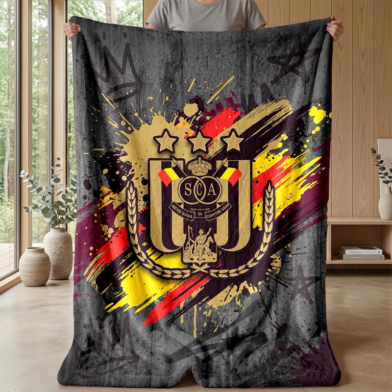 Coperta in pile di flanella morbida Anderlecht FC Leggera Accogliente Calda Coperta da divano letto Decorazione per la casa