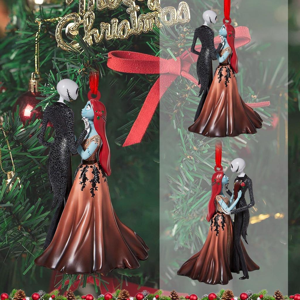 Nightmare Before Xmas Jack Sally Christmas Tree Pendent Car Decor Gift