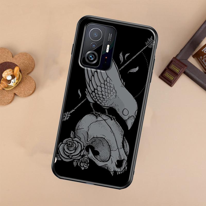 Raven Dark Crow Skull For POCO X5 X4 X3 F5 Pro M4 M5s F3 F4 GT C40 Phone Case For Xiaomi 12T 11T 13 Pro 12 Lite