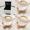 Butterfly Heart Pendant Bracelet With Rhinestones For Women And Gift Giving