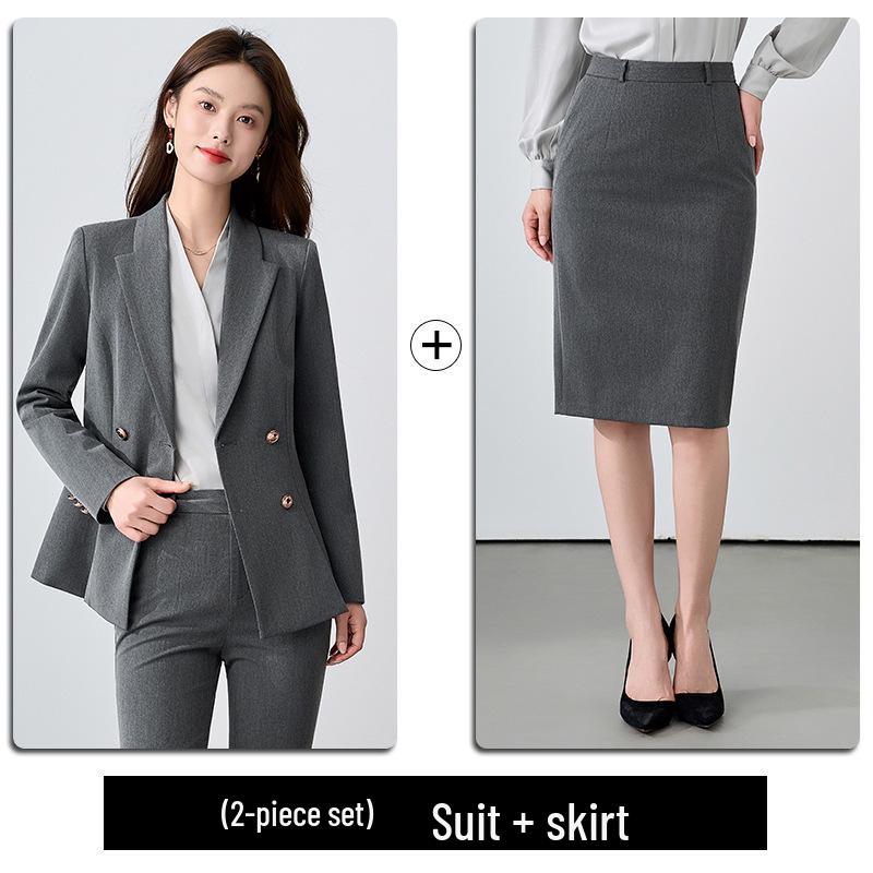Set Costum Profesional de Înaltă Calitate pentru Femei pentru Recepționiste, Profesori și Personal de Salon - Slim Fit și la Modă