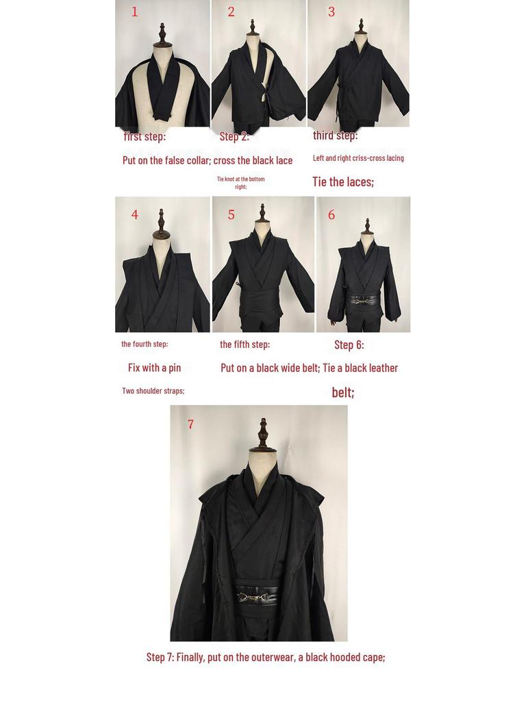 Anakin Jedi Cape Cloak Cosplay Costume Set - In Stock