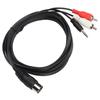 Male to Male DIN 8Pin to 3.5mm + 2RCA Cable Plug and Play Audio Connection Cable  Subwoofer Speaker
