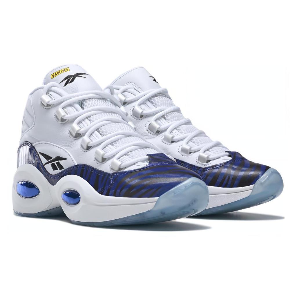 Panini x Reebok Question Mid Tiger Prizm Unisex Spor Ayakkabı Beyaz Ayakkabı-Beyaz Klasik-Kobalt HQ1097