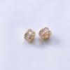 14K Gold-Filled Diamond-Set Barrel Spacer Beads for DIY Jewelry Crafting
