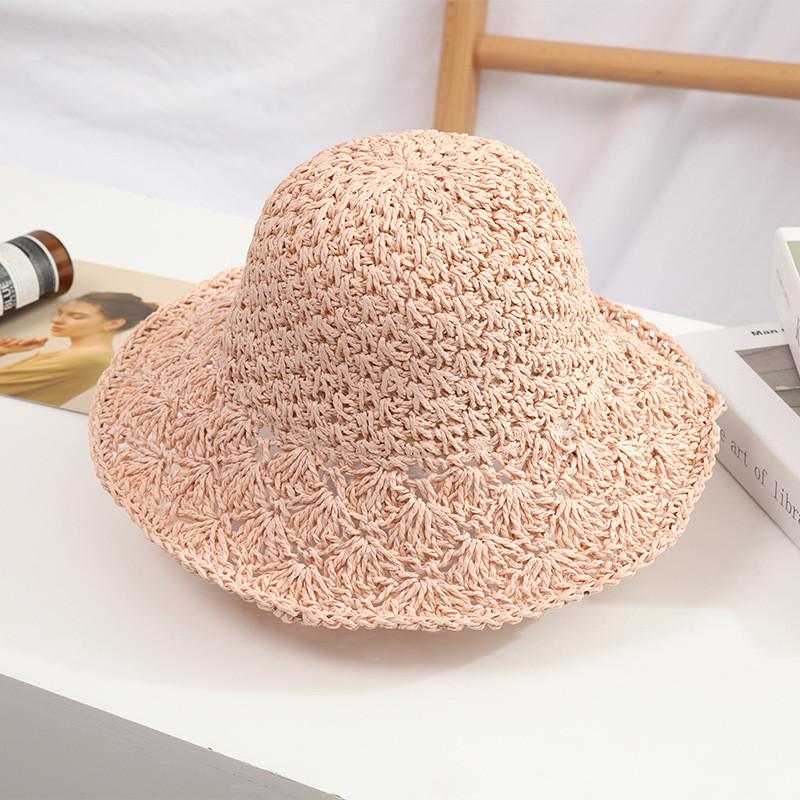 Summer Woven Straw Hat With Wide Brim For Adults And Kids Sun Protection Beach Vacation