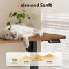 DEVAISE Height-Adjustable Desk 160×70 cm, Quiet Motor with 3 Height Memory Settings, Adjustment Range 72–118 cm, Ergonomic Sit-Stand Desk for Office