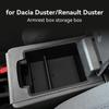 For Renault Dacia Duster 2025 2026 Car Armrest Storage Box ABS Center Console Tray Tidying Organizer Auto Interior Accessories