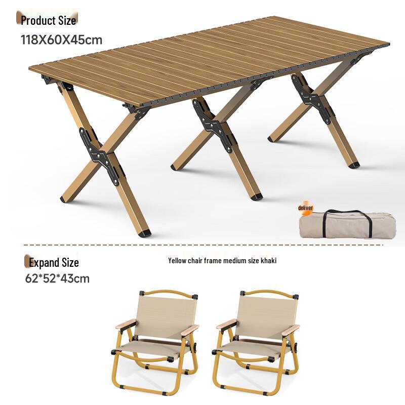 Kashicong Outdoor Portable Folding Camping Table & Chair Set