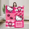 Hello Kitty Pink Plaid Blanket Fleece All Season   Multifunction Super Soft Throw Blanket for Home Travel Bedspread