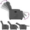 Recliner with Rising Aid Gray Artificial Leather