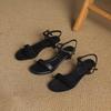 Krazing Pot Cow Skin Thin Med Heels Concise Style Summer Size 42 Basic Clothing Dating Women Sandals