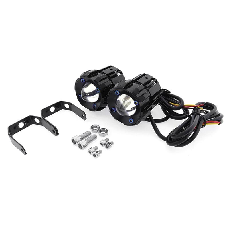2 Packs LED  Light Kit Round LED Accessory Lights Wiring Harness Fog Light for ATV Motorcycle Truck  Road Vehicl