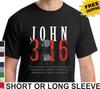 Bible Verse John 3:16 For God So Loved The World He Gave His Only Son Mens Shirt