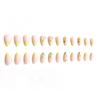 24 Nail Art Summer Fresh Lemon French Small Yellow Flower Short Almond Nail Wear Nail