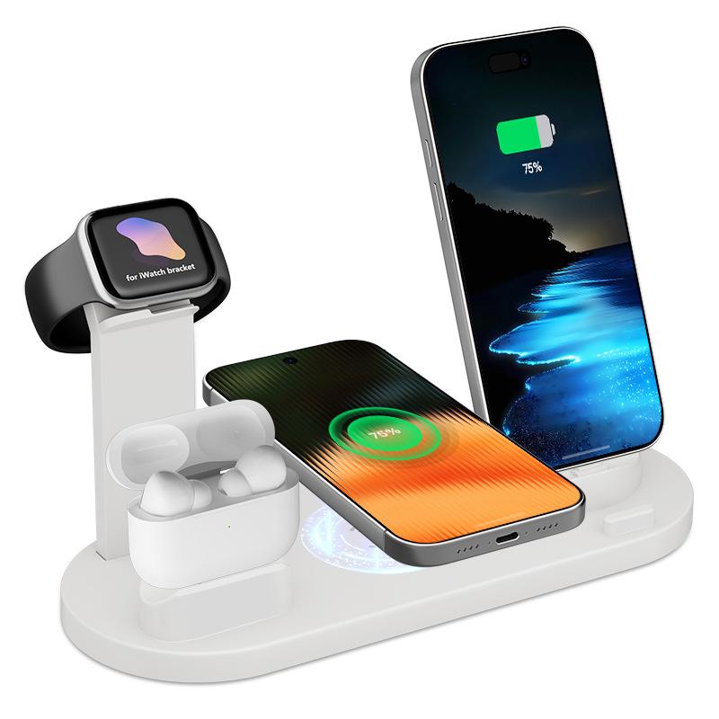 3 Generic In 1 15W Wireless Charger Stand For Iphone 16 15 14 Samsung S25 S24 Google Pixel 9 8 Wireless Earbuds Smart Watch