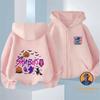 2025 Popular KPop Devil Hunter Girl Zipper Hoodie Cute Cartoon Print Autumn/Winter Fashion Clothing