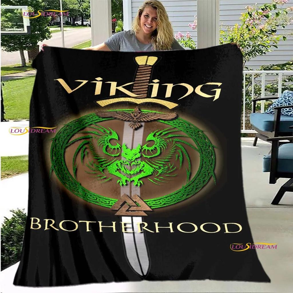 Viking Tattoo Sofa Bed Blanket Super Soft Warm Blanket Cover Flannel Throw Blanket  Cooling Blanket  Picnic Blanket