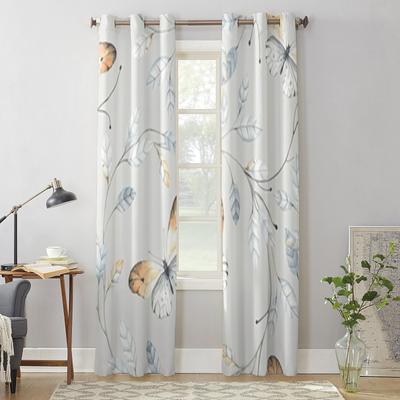 Rideaux de fenêtre abstraits papillon et feuilles, pour salon chambre à coucher, rideaux de cuisine modernes de luxe, draperies en tissu