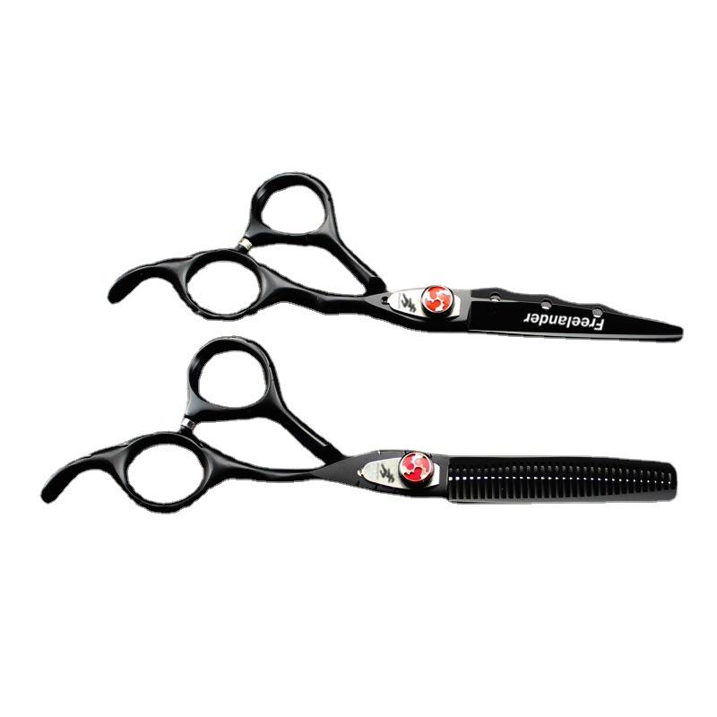6.0 Inch Freelander, Black Paint, Hair Scissors, Hair Scissors, Flat Scissors, Bangs Scissors, Tooth Scissors, Thin