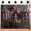 2D Creepy Clown Background for Horror Themed Events and Photoshoot