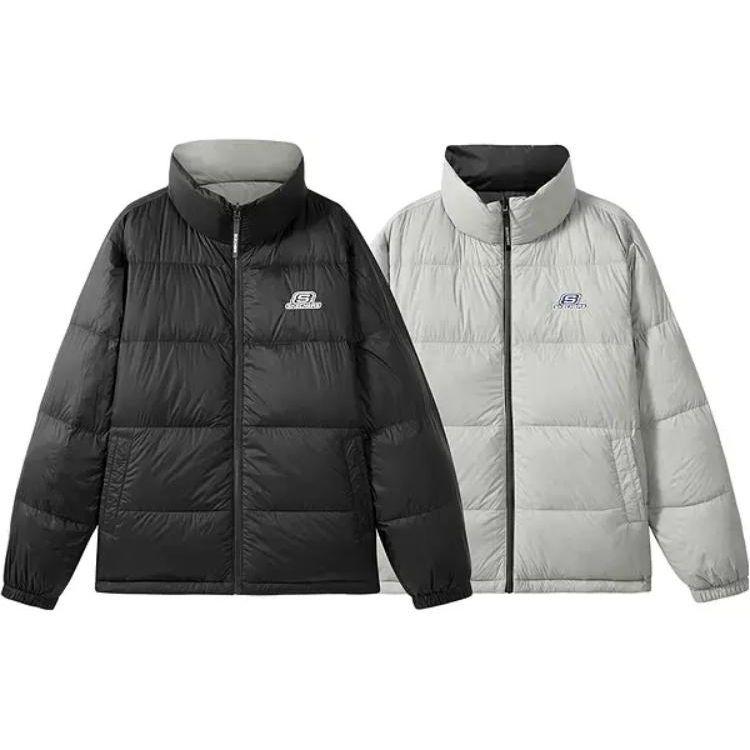 Skechers Windproof Warm Reversible Down Jacket Unisex Jacket Charcoal L422U067-0018 S