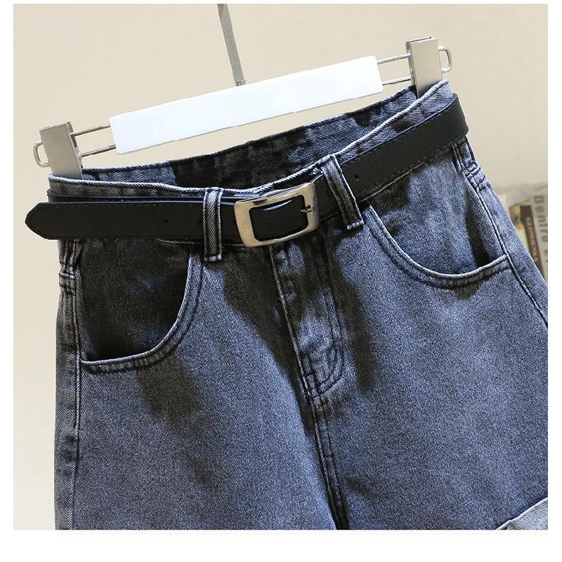 2026 Summer New Women's Denim Shorts High-Waisted Slim-Fit Versatile Student Wide-Leg Pants Rolled Hem A-Line Hot Pants Ins Trend
