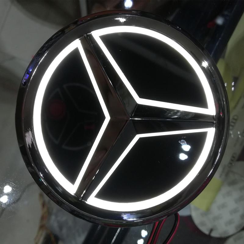 1 szt. 9,5 cm ABS LED Światło Emblemat Samochodowy Tylny Emblemat Bagażnika Akcesoria Dla Mercedes Benz S350 S300L S A B C E Klasa GLA GLK