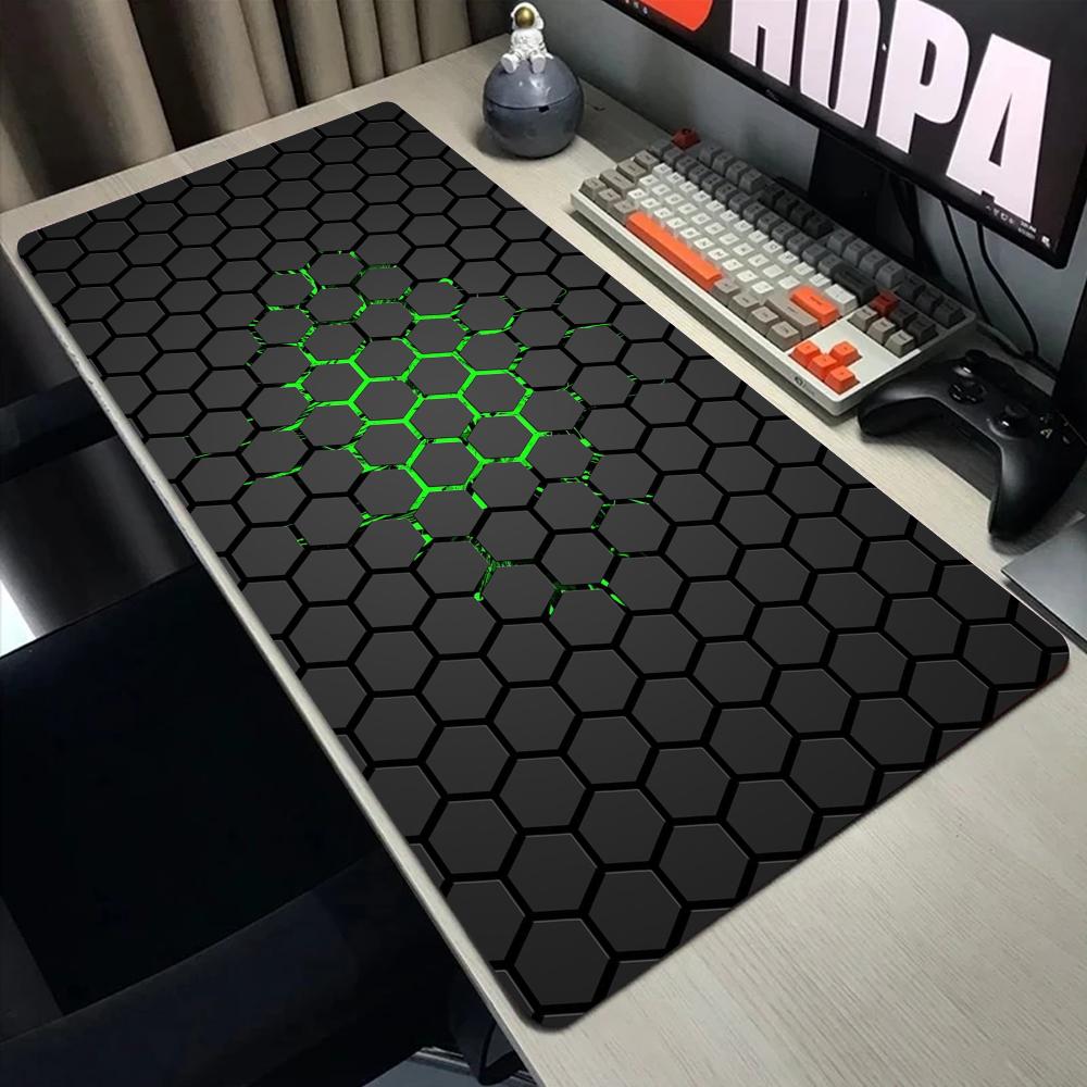 Hexagon Geometric Mouse Pad Desk Mouse Pad Cute Hd Desk Pad Extended Gaming Keyboard Mats Large Xxl Gamer Mousepad 90x40