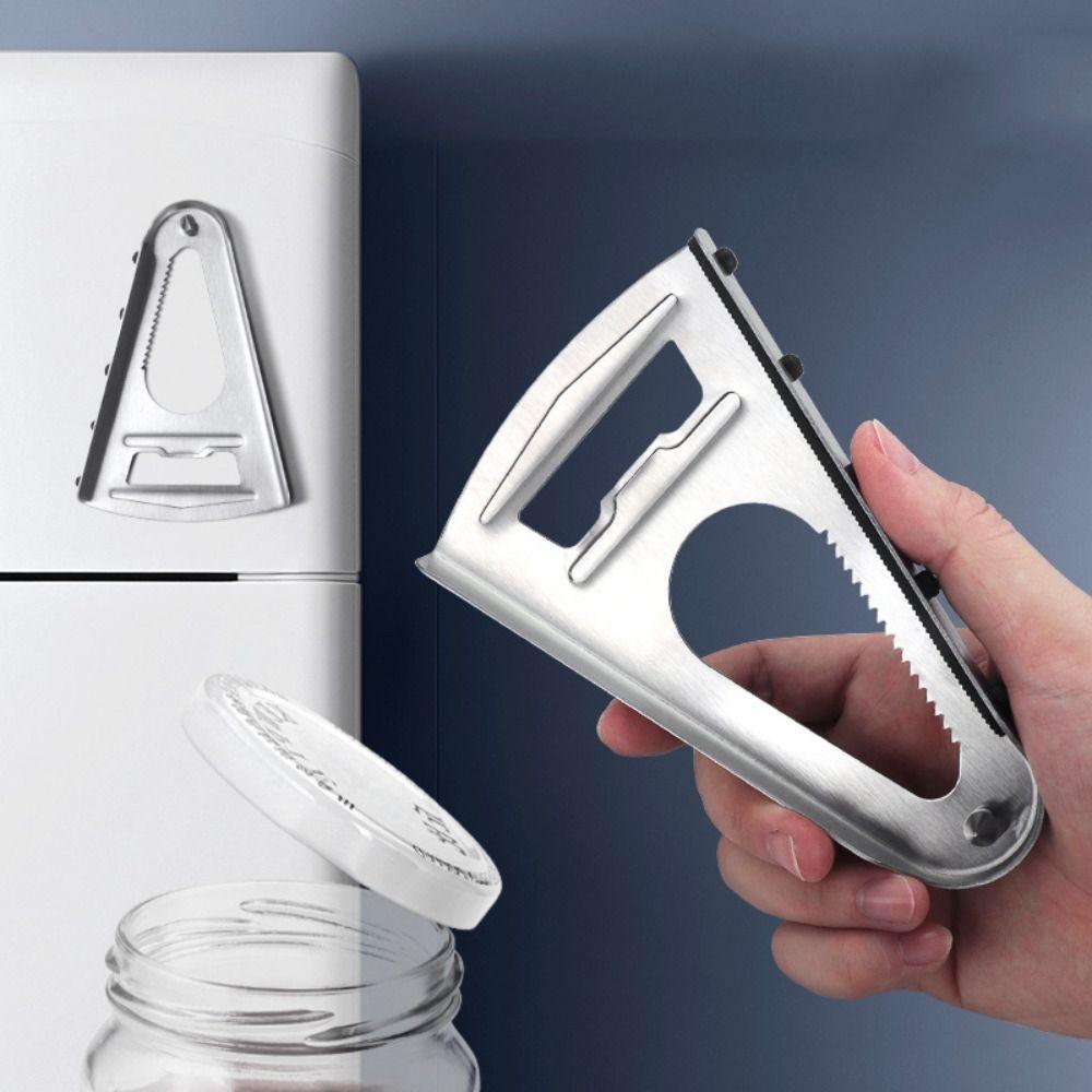 Portable Non-slip Screw Can Opener Universal Effortless Jar Opener Stainless Steel Bottle Opener Jam1